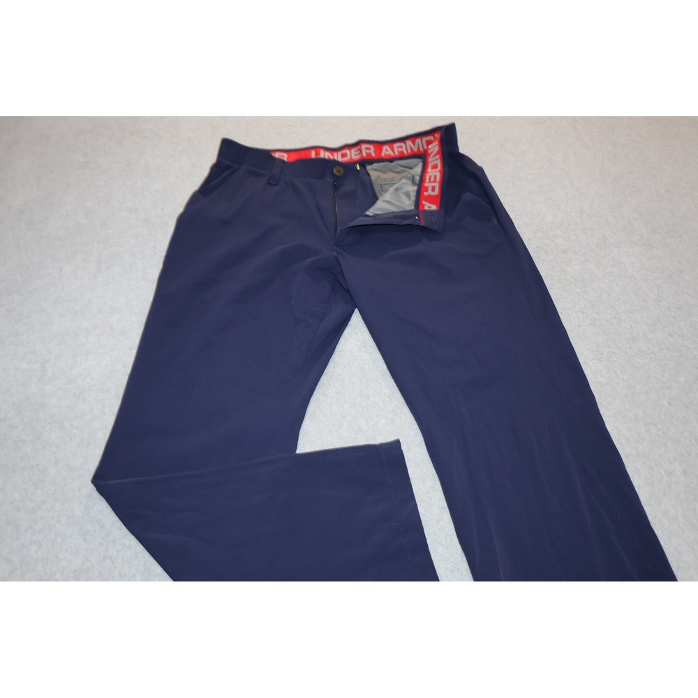 Under Armour Golf Pants Mens 36x32 Navy Blue Performance Tapered Travel